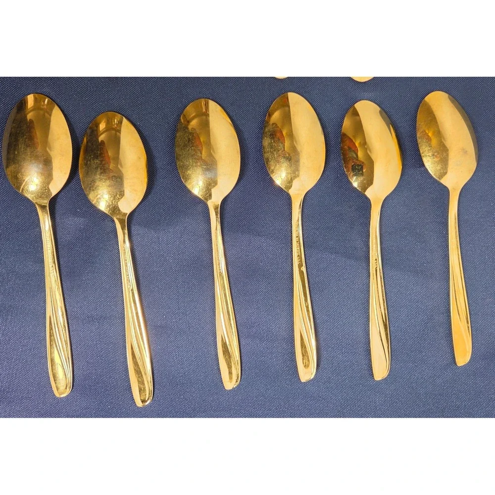 Stainless by Imperial U.S.A Gold Plated Spoons set of 11